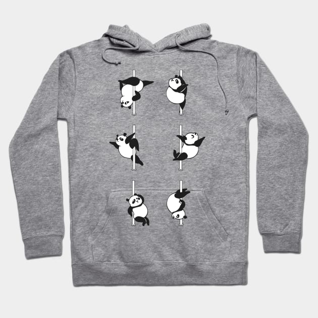 Panda Pole Dancing Club Hoodie by huebucket